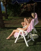 Jana Foxy and Carli wearing micro bikinis and going nude outdoor