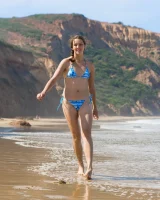 Beach bikini hairy pussy young goddess