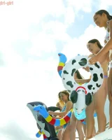 Diving six nudist girls