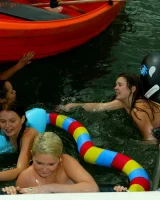 Diving six nudist girls