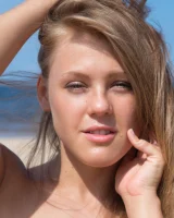 Nude beach boob session for bikini hottie Vanea