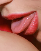 Hot nice fresh perfect body young blonde in the forest in red swimsuit