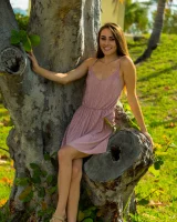 Delicious teen Mackenzie strips naked and poses shamelessly on the beach