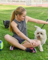 Athletic blonde babe enjoys pleasuring her bald pussy with sex toys