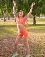 Hairy pussy latin Victoria with puffy nipples is wearing sexy bikini poolside