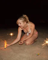 Puffy nipples exciting blonde Gabrielle Bradley has tasty apple ass in bikini