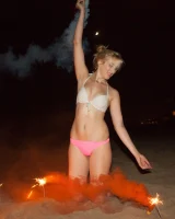 Puffy nipples exciting blonde Gabrielle Bradley has tasty apple ass in bikini