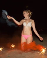 Puffy nipples exciting blonde Gabrielle Bradley has tasty apple ass in bikini