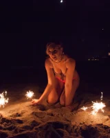 Puffy nipples exciting blonde Gabrielle Bradley has tasty apple ass in bikini