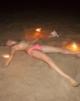 Puffy nipples exciting blonde Gabrielle Bradley has tasty apple ass in bikini