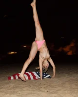 Puffy nipples exciting blonde Gabrielle Bradley has tasty apple ass in bikini