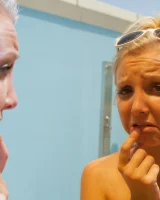 Las Vegas blonde baby Issy Mai caught by the pool in bikini