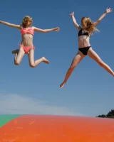 Young beach bikini blonde goddesses Rune Kimele and Bernie Svintis