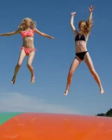 Young beach bikini blonde goddesses Rune Kimele and Bernie Svintis