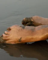 Hottie in a sexy swimsuit Sofia Orlova getting dirty on the beach