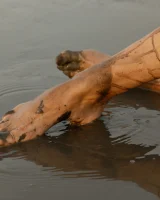 Hottie in a sexy swimsuit Sofia Orlova getting dirty on the beach