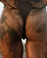 Hottie in a sexy swimsuit Sofia Orlova getting dirty on the beach