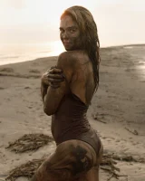 Hottie in a sexy swimsuit Sofia Orlova getting dirty on the beach