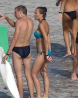 Candid babies walking in sexy bikinis