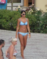 Candid babies walking in sexy bikinis