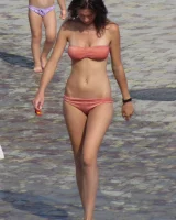 Candid babies walking in sexy bikinis