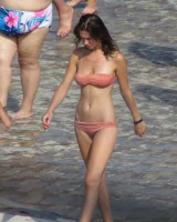 Candid babies walking in sexy bikinis