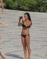 Candid babies walking in sexy bikinis