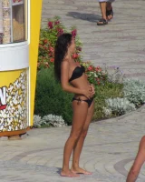 Candid babies walking in sexy bikinis