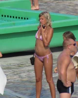 Candid babies walking in sexy bikinis