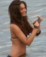 Candid real girls walking in exciting bikinis