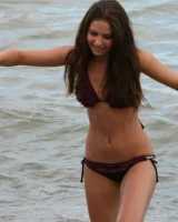 Candid real girls walking in exciting bikinis