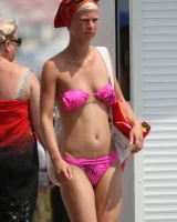 Candid real girls walking in exciting bikinis