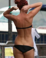 Candid real girls walking in exciting bikinis