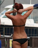 Candid real girls walking in exciting bikinis