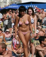 Candid hotties walking in bikinis