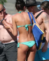 Candid hotties walking in bikinis