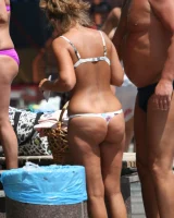 Candid hotties walking in bikinis