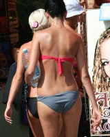 Candid hotties walking in bikinis