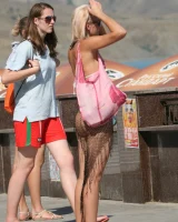 Candid hotties walking in bikinis