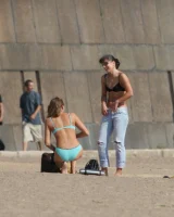 Candid hotties walking in bikinis