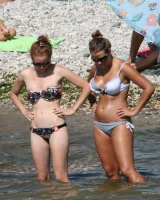 Bikini walking sexy candid girls