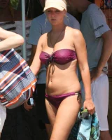 Bikini walking sexy candid girls