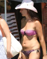 Bikini walking sexy candid girls