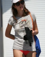 Bikini walking sexy candid girls