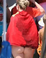 Bikini walking sexy candid girls