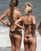 Bikini walking sexy candid girls