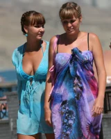 Candid shots of beautiful girls walking in bikini