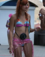 Candid shots of beautiful girls walking in bikini