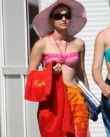 Candid shots of beautiful girls walking in bikini