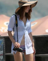 Candid shots of beautiful girls walking in bikini